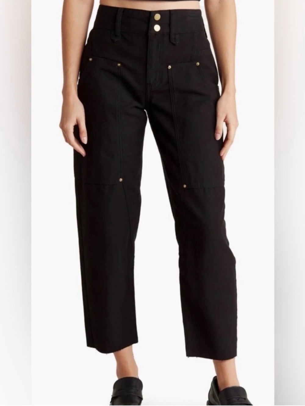 Frame Twisted Utility High Rise Pant in Washed Black Size 24 Great condition